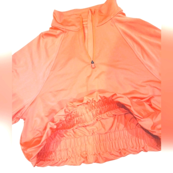 Athleta Girl Coral Pink Pullover Popover Half Zip Shirt Top 12 - Picture 4 of 11